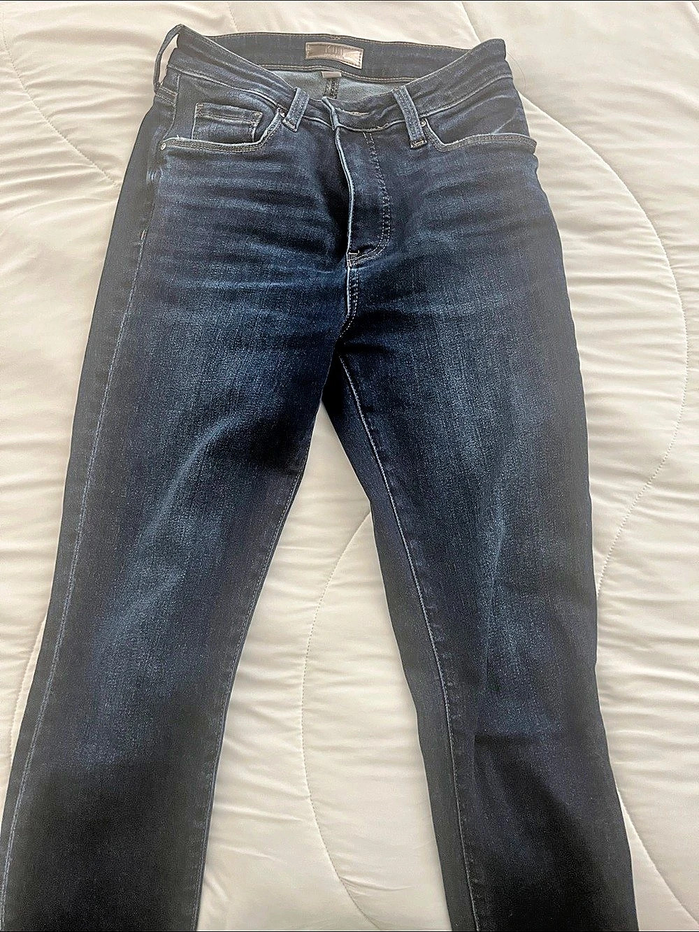 Kut from the Kloth Reese Ankle Straight Leg Blue Waist 0P Jeans
